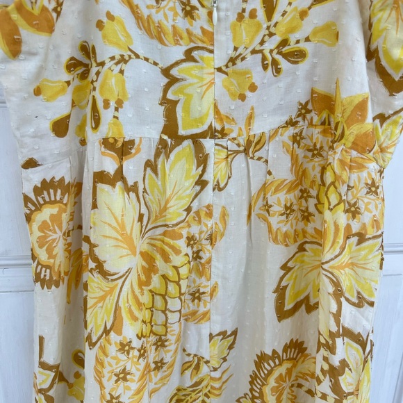 Farm Rio Off White Aura Floral Midi Dress L - Picture 8 of 8
